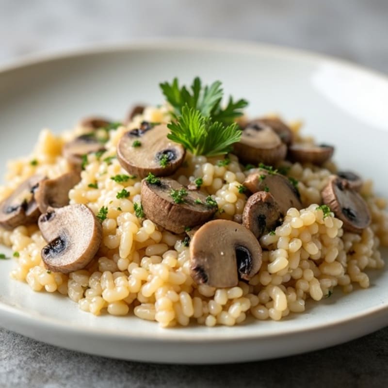 Healthy Creamy Mushroom Risotto