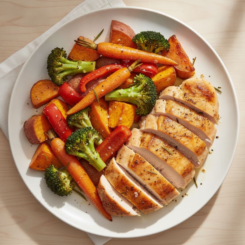 Herb-Roasted Chicken with Roasted Vegetables