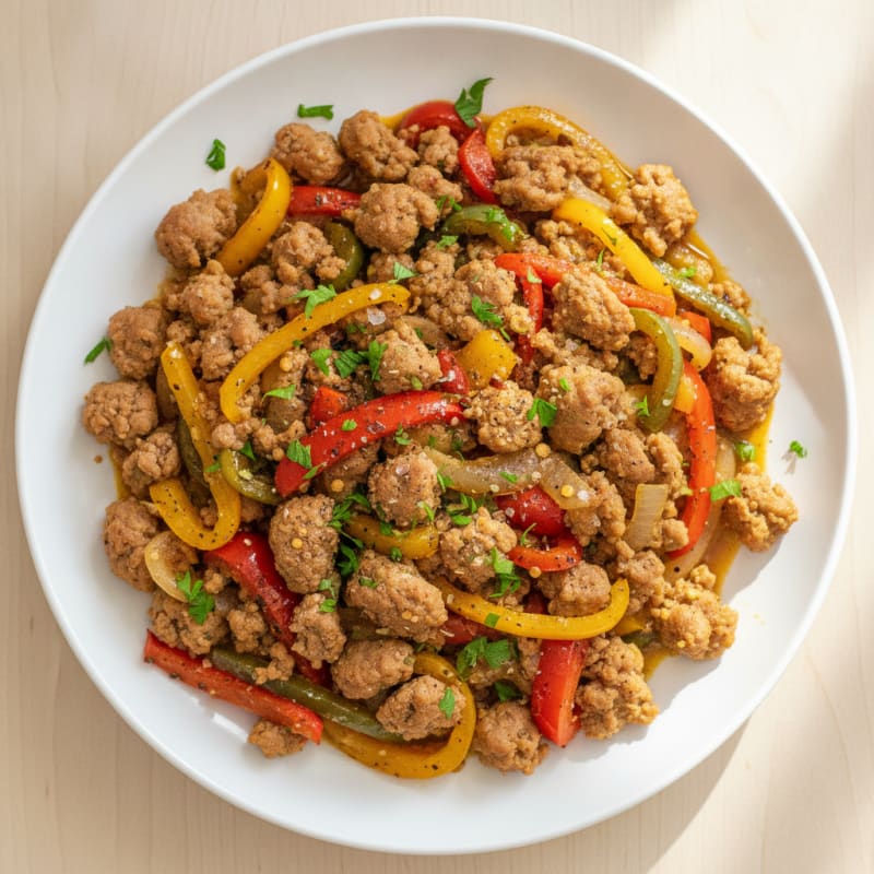 Pork Sausage and Pepper Skillet