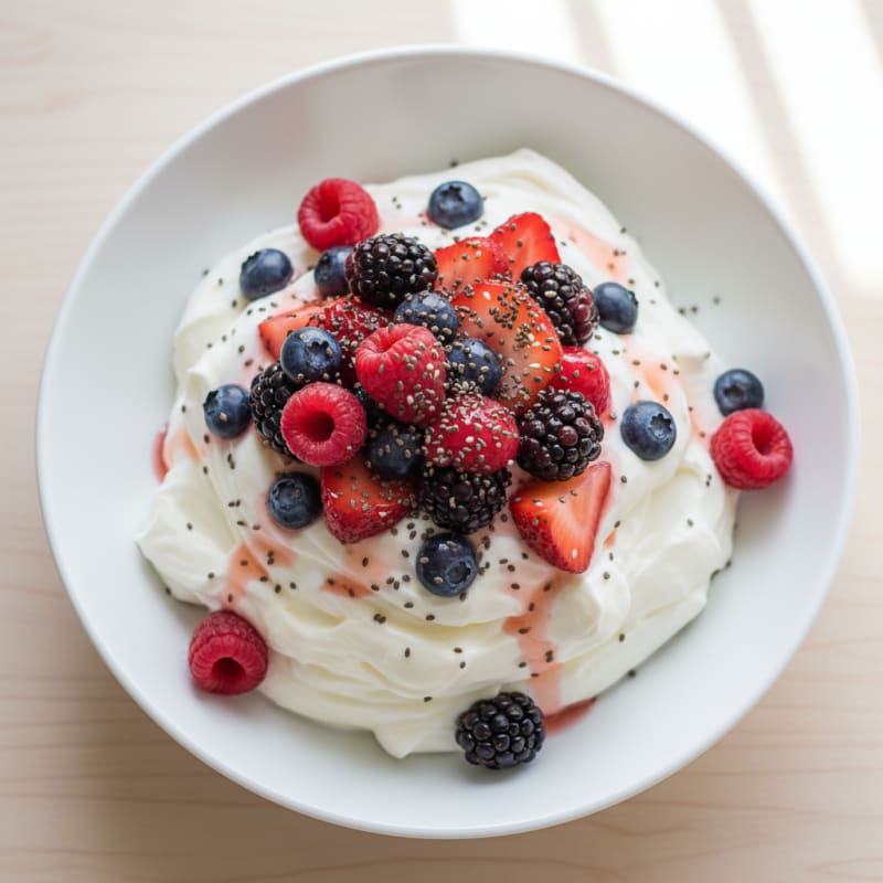 Creamy Greek Yogurt Protein Bowl with Mixed Berries