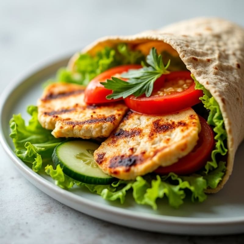 Grilled Chicken and Fresh Veggie Wrap