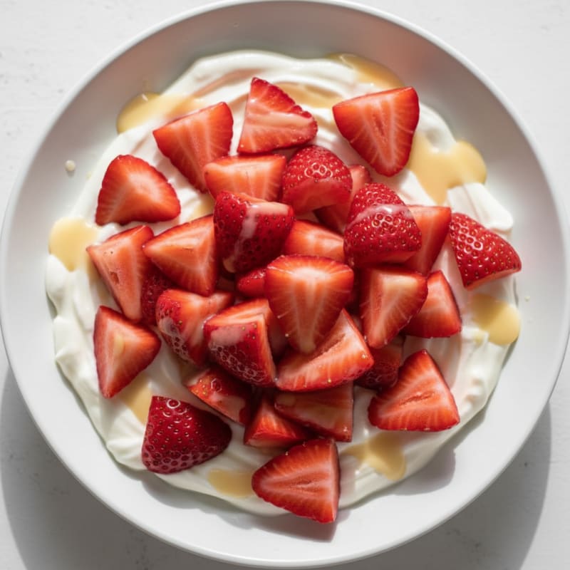 Silky Greek Yogurt with Protein Powder and Fresh Berries