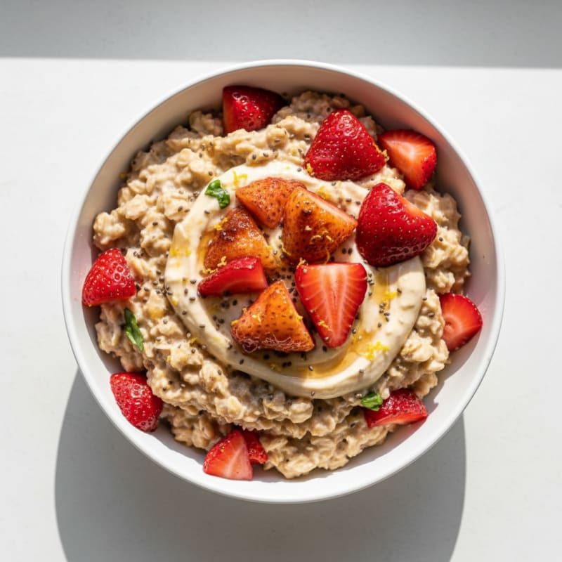 Strawberry Shortcake Overnight Oats