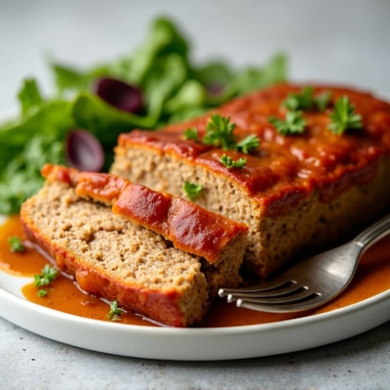 Lean Baked Meatloaf with Savory Gravy
