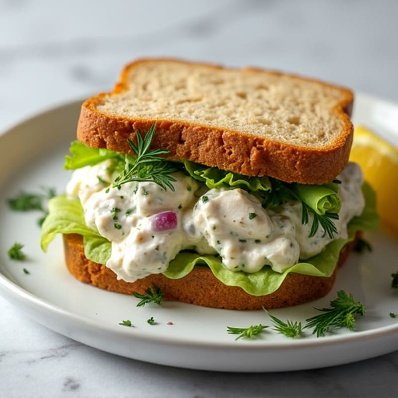 Creamy Fresh Herb Chicken Salad Sandwich