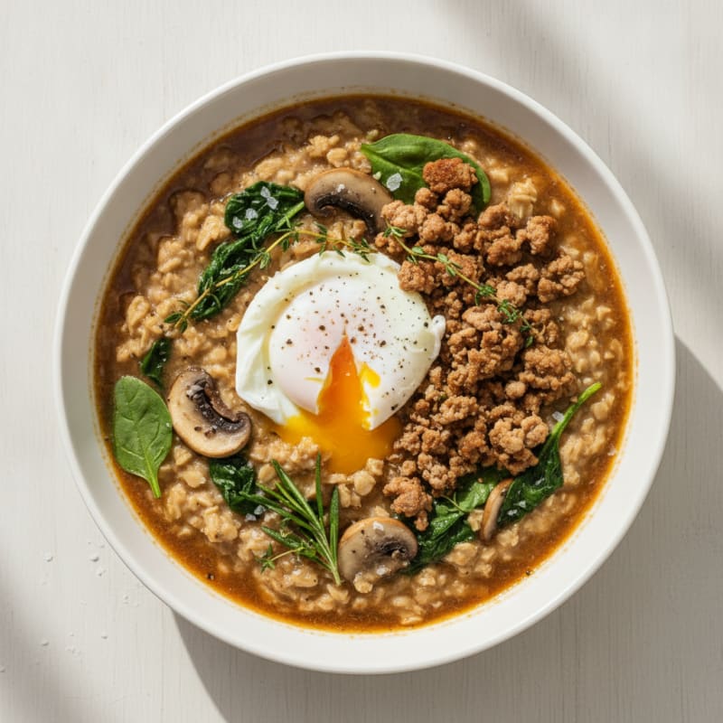 Classic Savory Oatmeal Porridge with Herbs