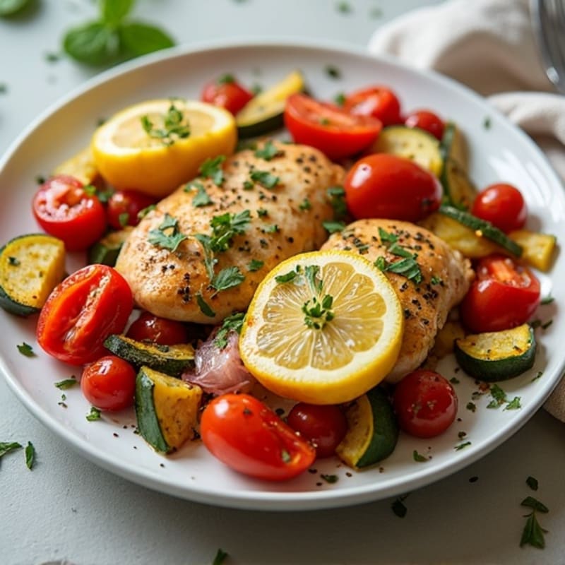 Sheet Pan Lemon Herb Chicken with Crispy Roasted Vegetables