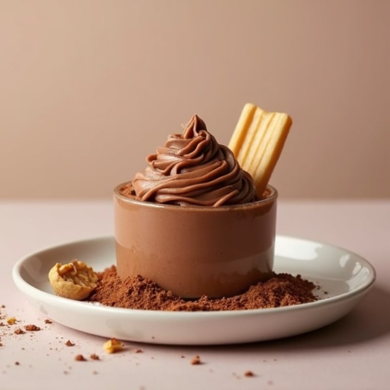 Silky Chocolate Protein Pudding with Peanut Butter