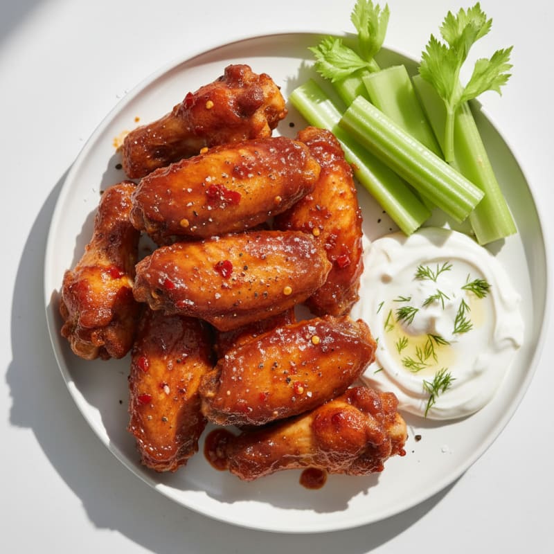 Spicy BBQ Glazed Chicken Wings