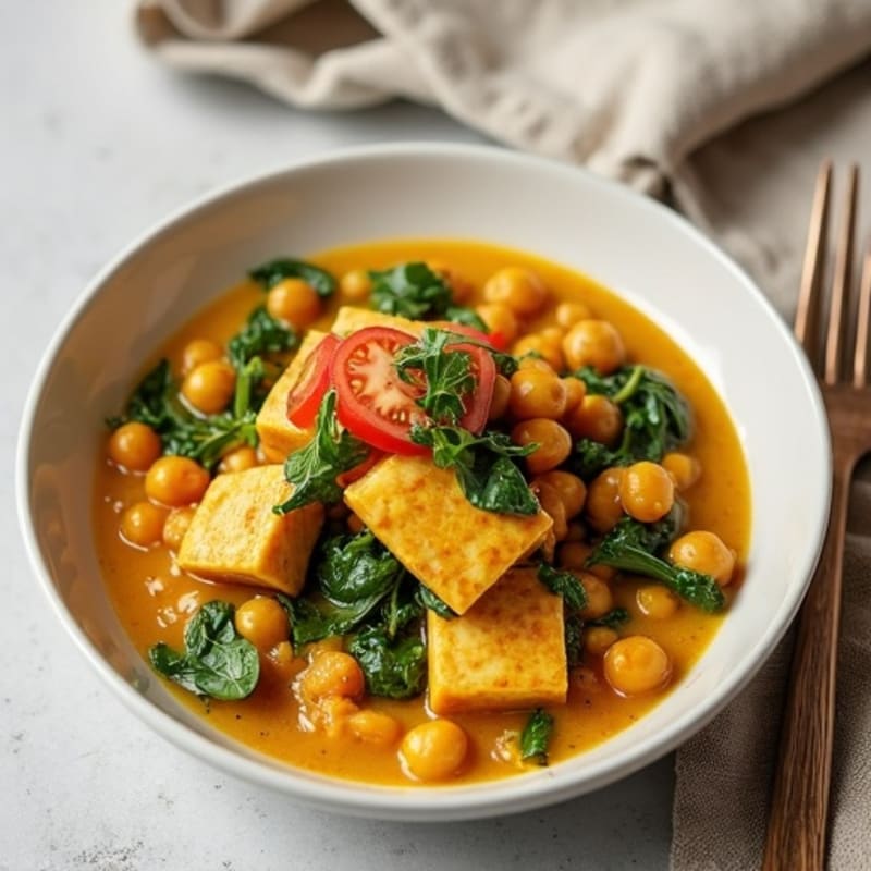 Creamy Coconut Chickpea and Spinach Curry