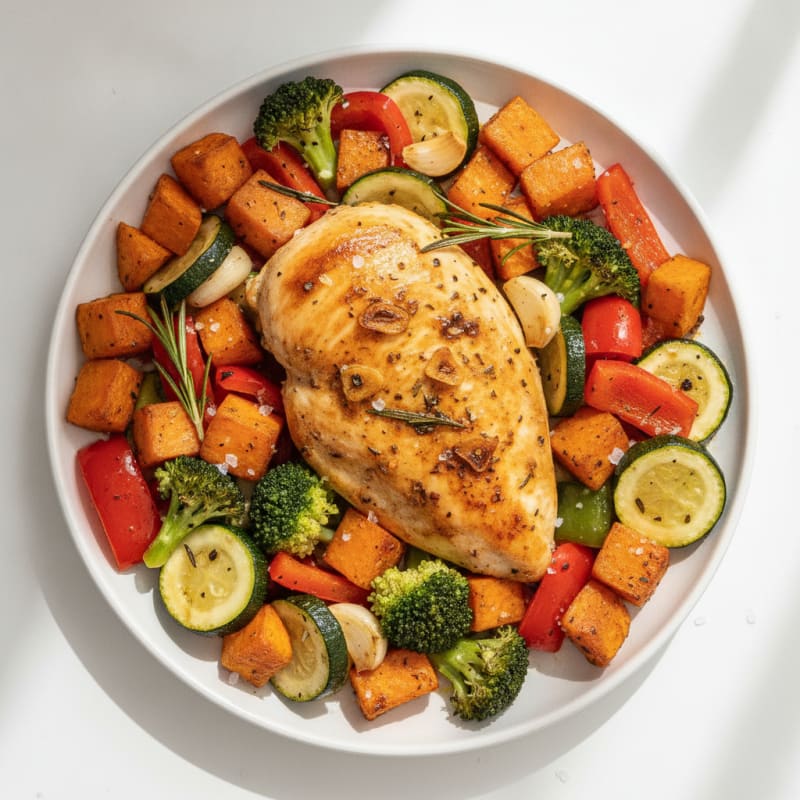 Garlic Herb Roasted Chicken with Vegetables