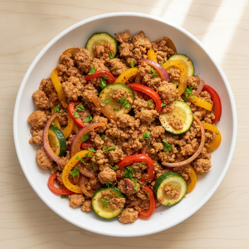 Savory Ground Turkey Skillet