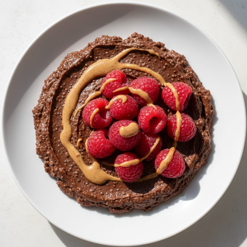 Silky Chocolate Protein Pudding with Chia Seeds
