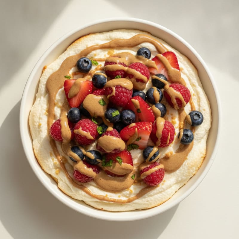 Silky Greek Yogurt Protein Mousse with Mixed Berries
