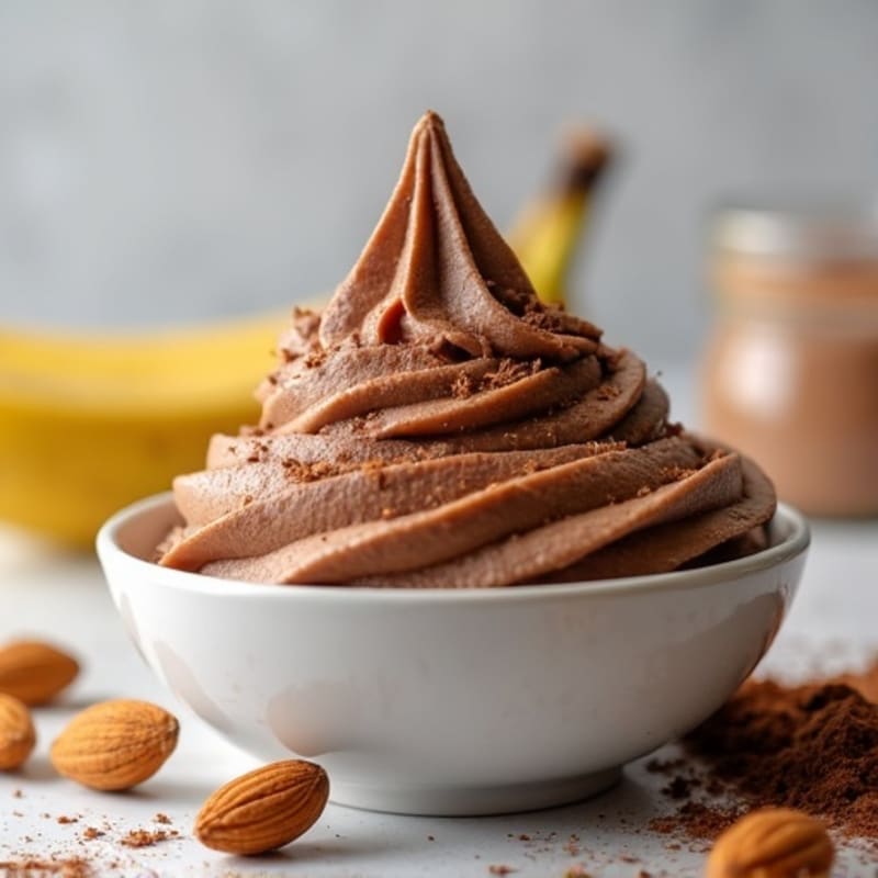 Protein-Packed Chocolate Almond Nice Cream