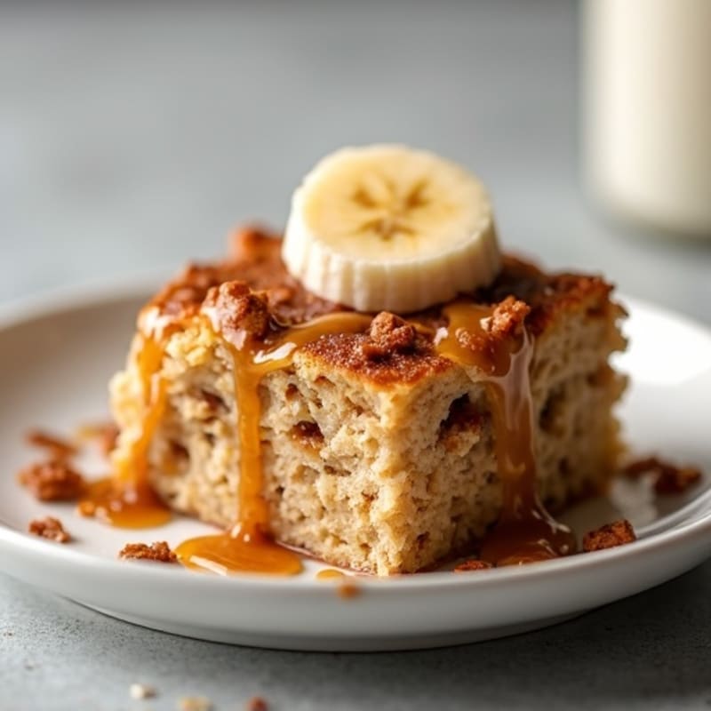 Soft Protein-Rich Cinnamon Roll Baked Oatmeal