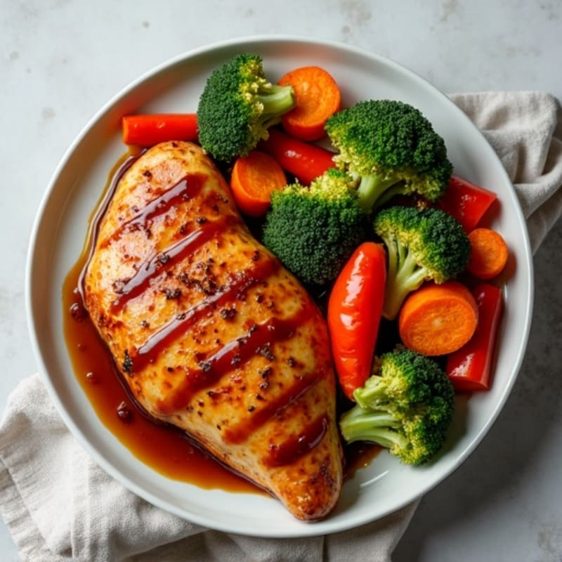 Baked Teriyaki Chicken with Roasted Vegetables