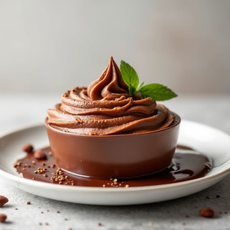 Silky Chocolate Protein Pudding with Almond Butter Swirl