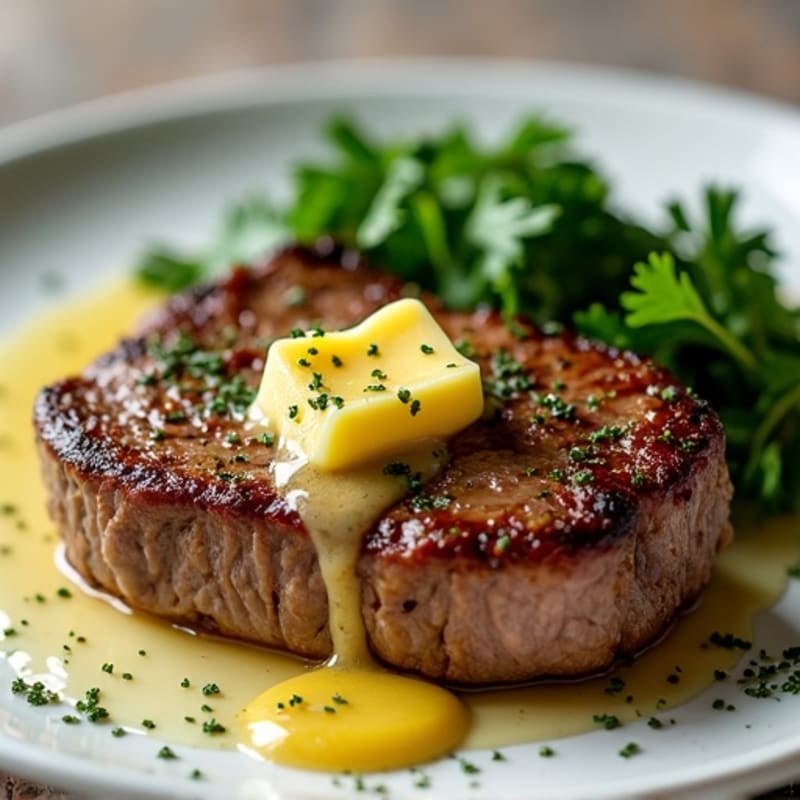 Pan-Seared Steak with Garlic Herb Butter