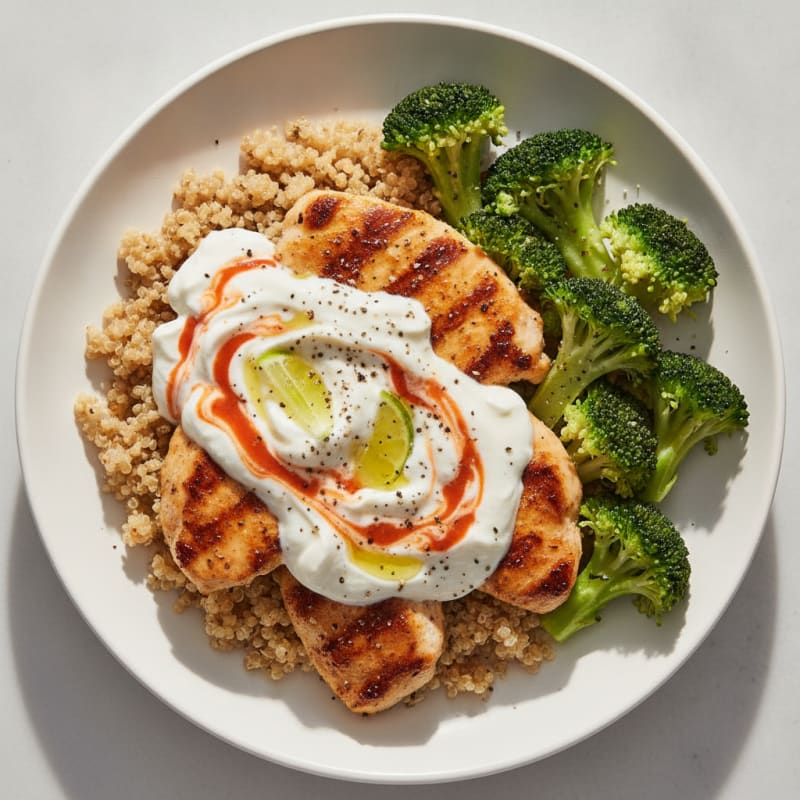 Spicy Greek Yogurt Chicken Bowl