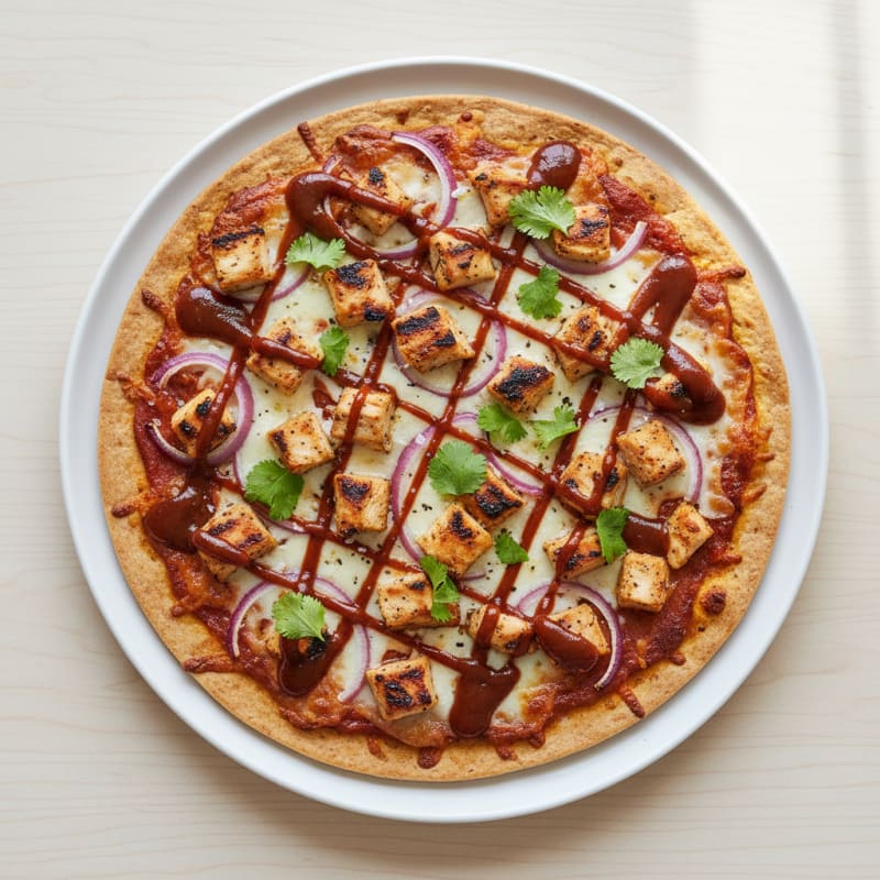 Crispy BBQ Chicken and Red Onion Pizza