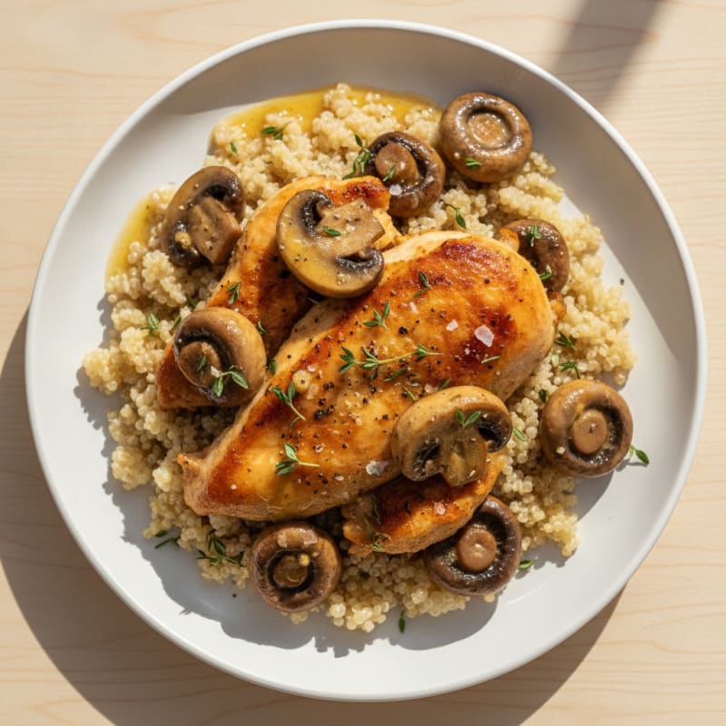 Roasted Garlic Butter Mushrooms