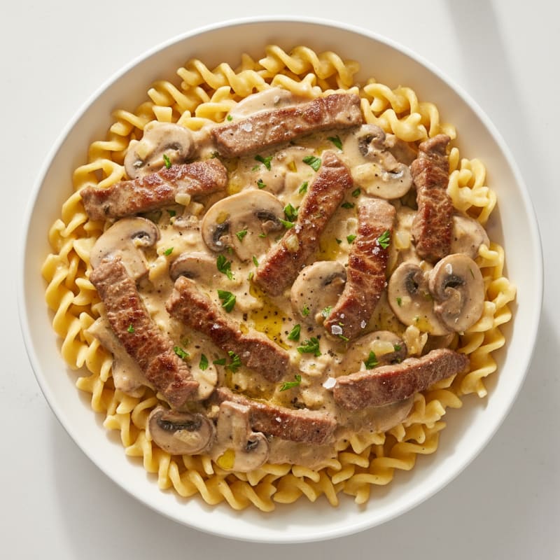 Classic Beef Stroganoff with Egg Noodles