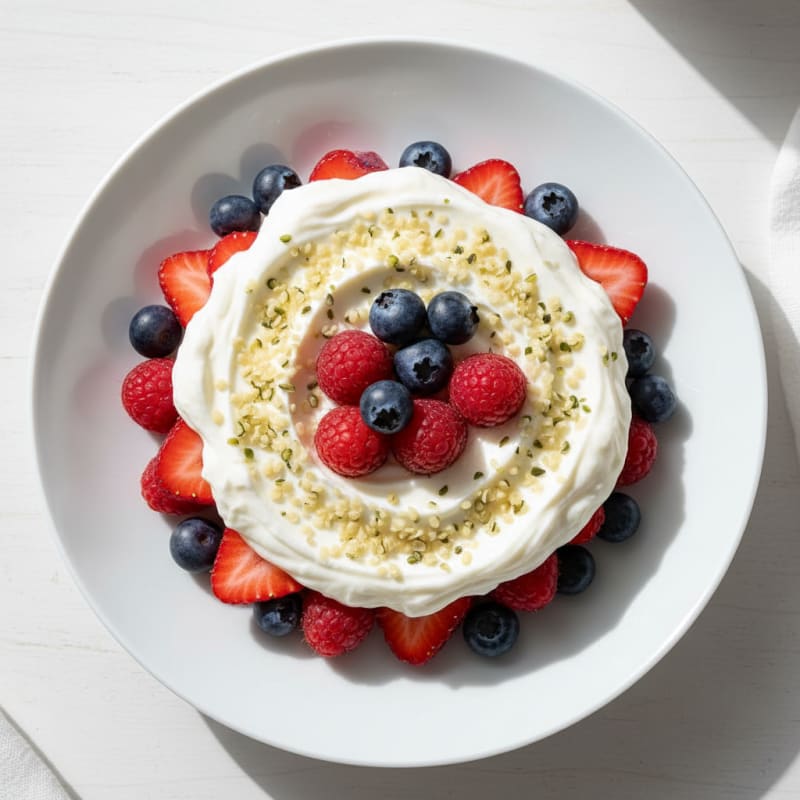 Greek Yogurt Protein Parfait with Mixed Berries