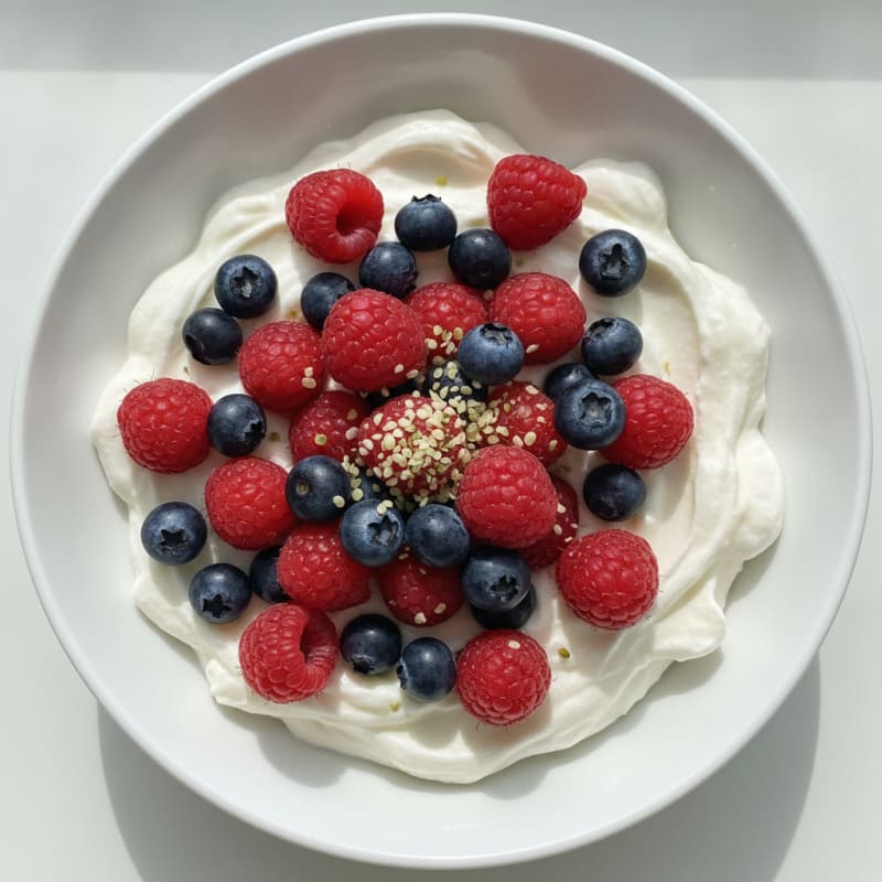 Silky Greek Yogurt Protein Bowl with Mixed Berries