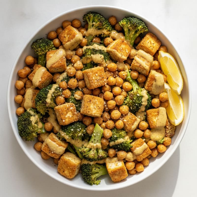 Roasted Vegetable and Chickpea Buddha Bowl