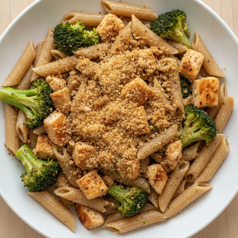 Garlic Broccoli Pasta with Toasted Breadcrumbs