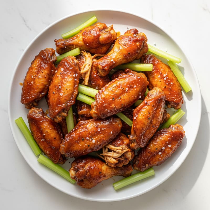 Crispy BBQ Glazed Chicken Wings
