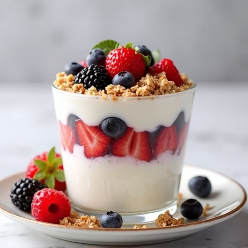 Creamy Greek Yogurt Protein Parfait with Berries
