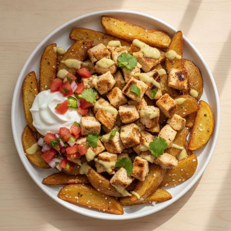 Pollo Asada Loaded Fries
