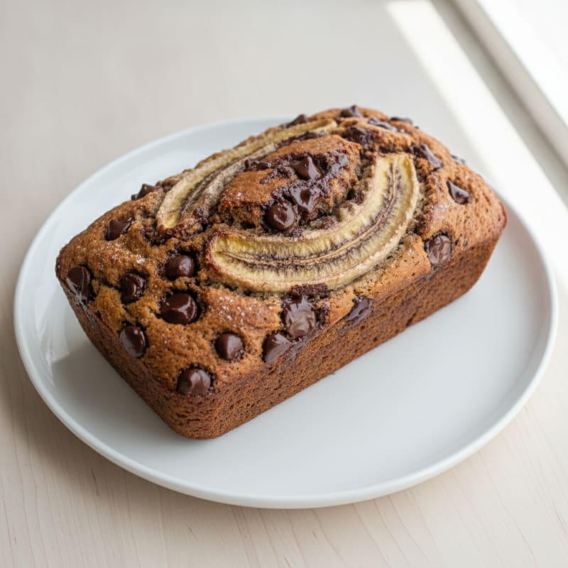 Chocolate Chip Banana Bread Loaf