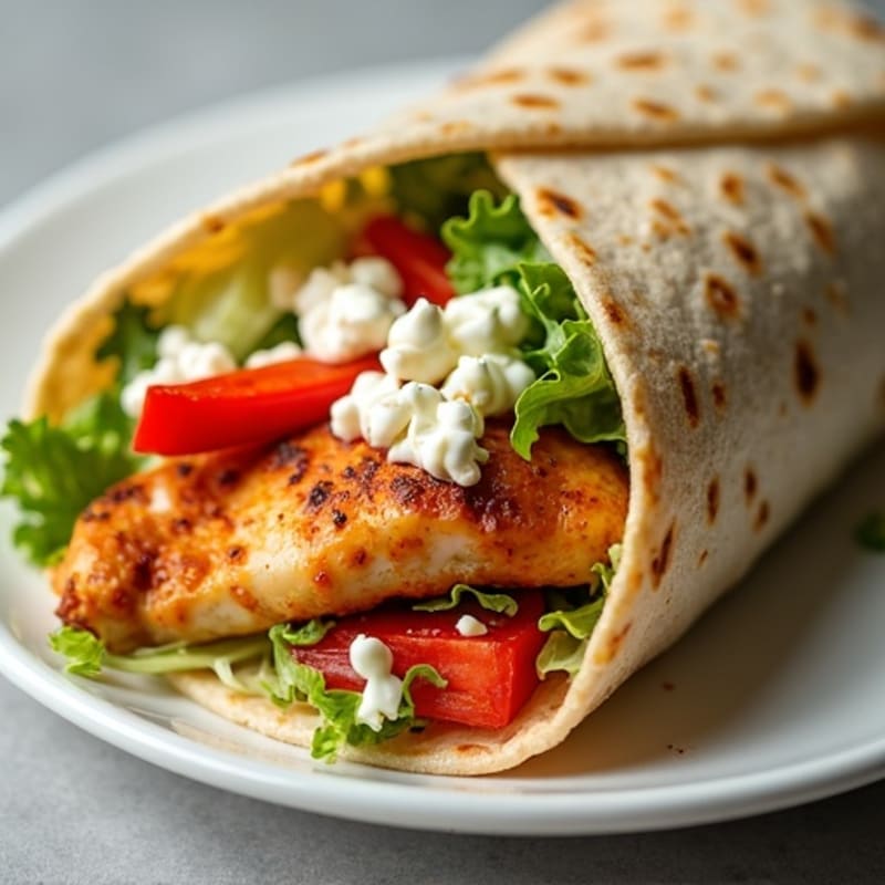 High-Protein Buffalo Chicken Wrap