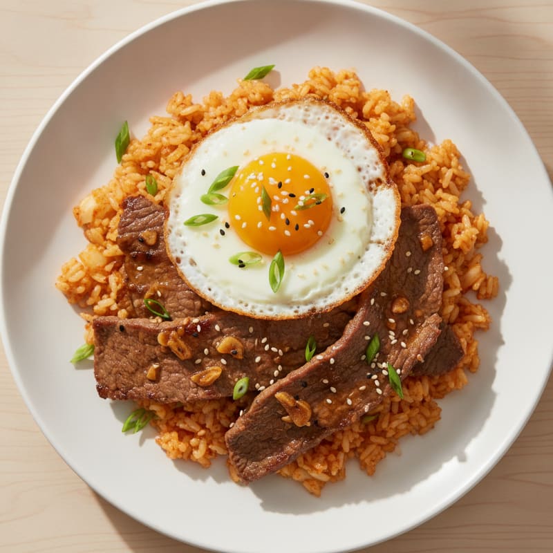 Beef Bulgogi with Kimchi Fried Rice
