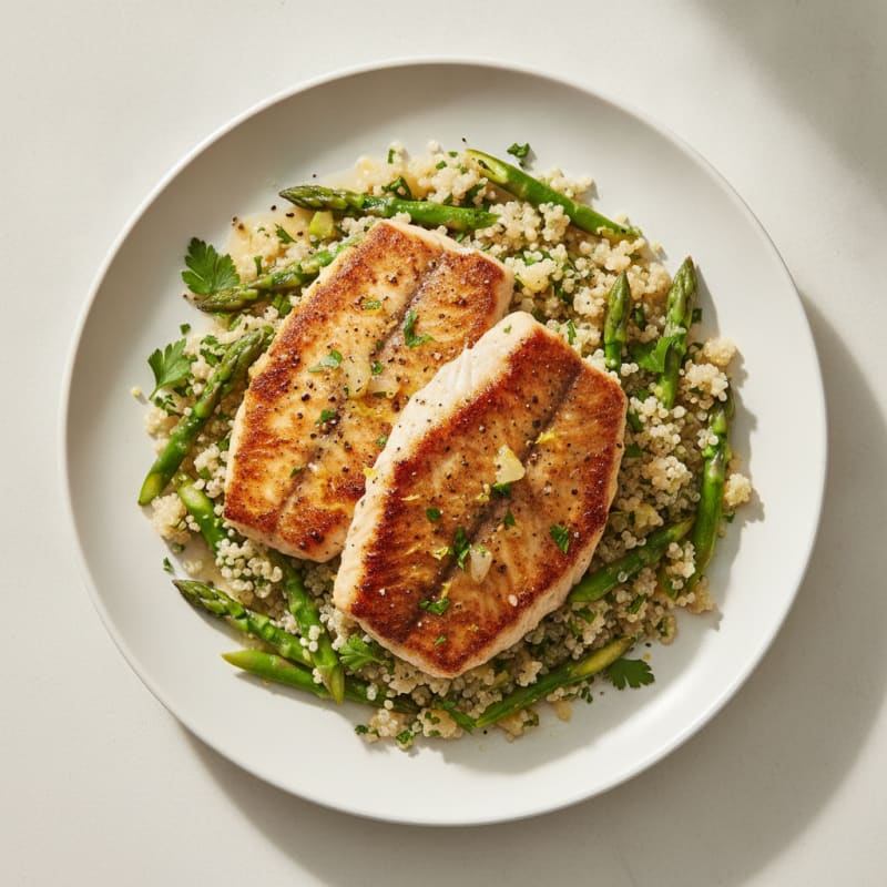 Pan-Seared Tilapia with Lemon-Herb Quinoa