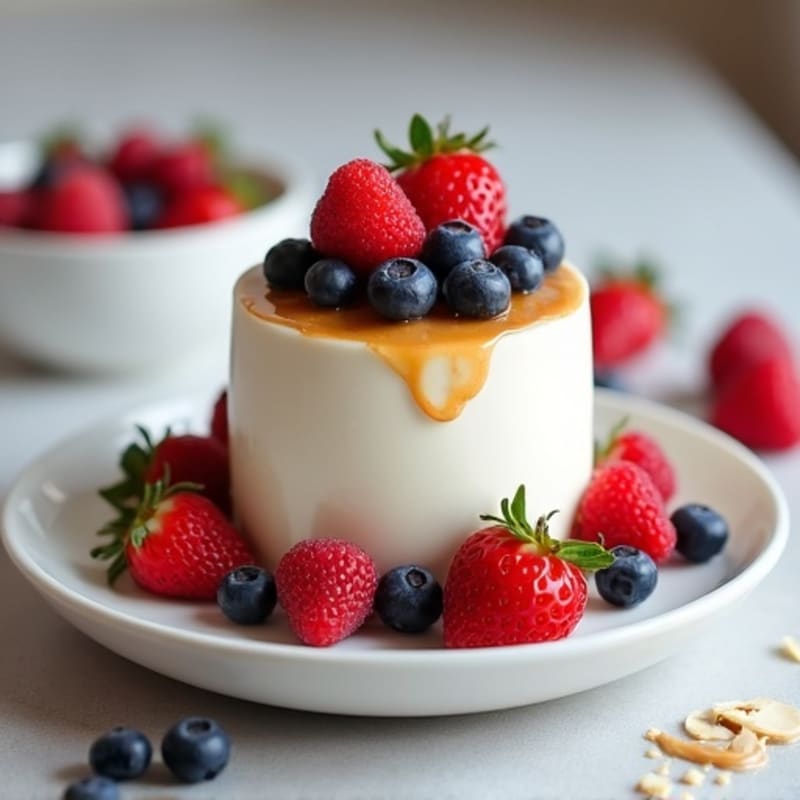 Silky Greek Yogurt Protein Mousse with Berries