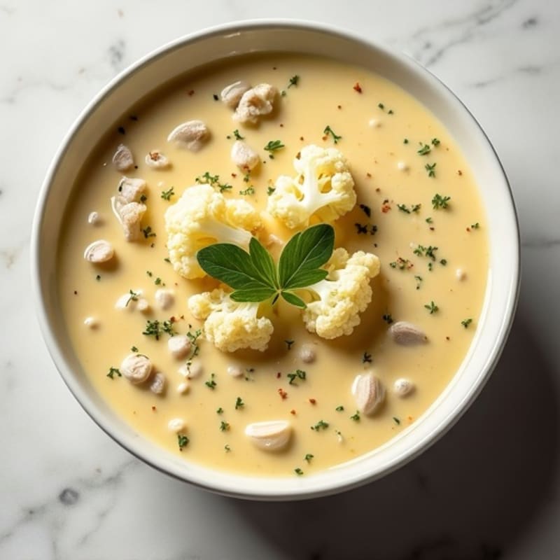 Creamy Cauliflower Clam Chowder