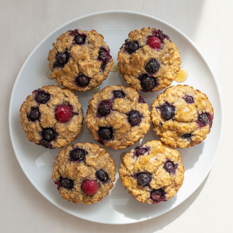 Baked Berry Oatmeal Cups