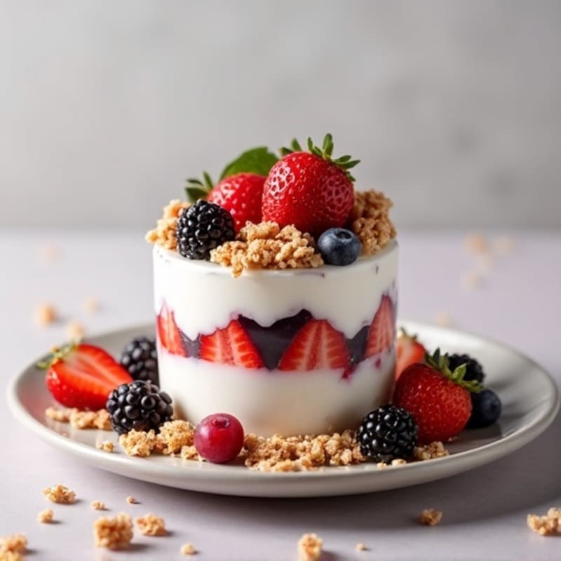 Creamy Greek Yogurt Protein Parfait with Mixed Berries