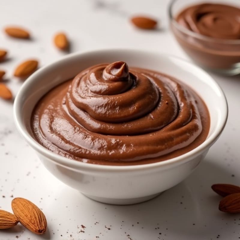 Creamy Chocolate Protein Pudding with Almond Butter Swirl