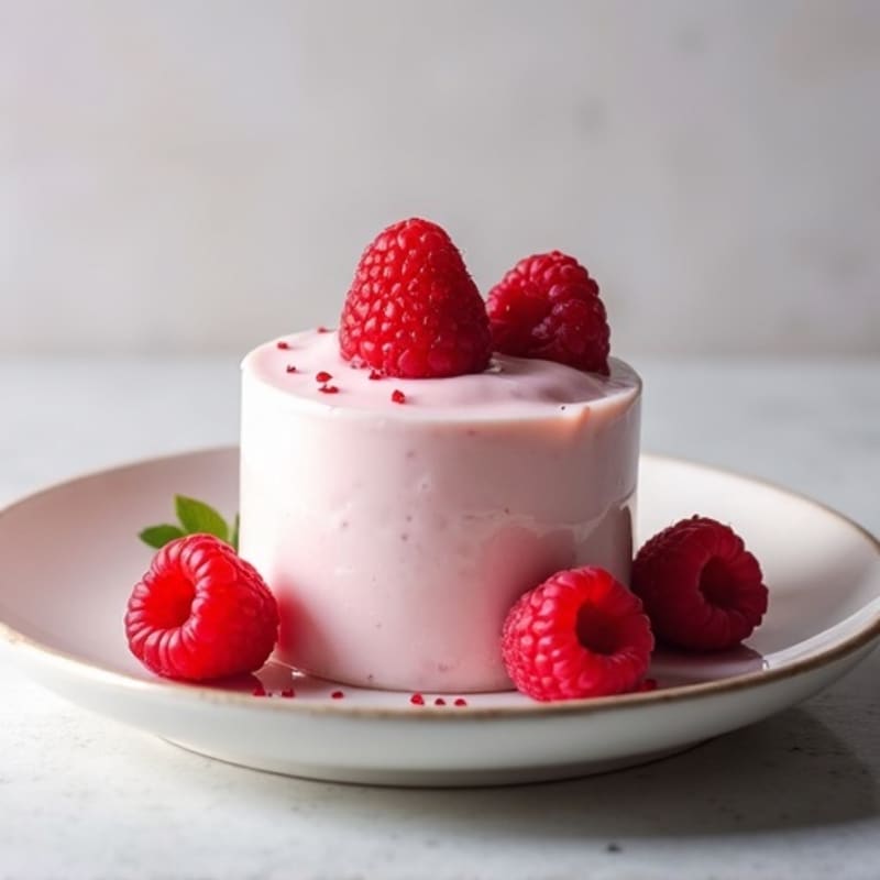 Protein-Packed Greek Yogurt Raspberry Mousse