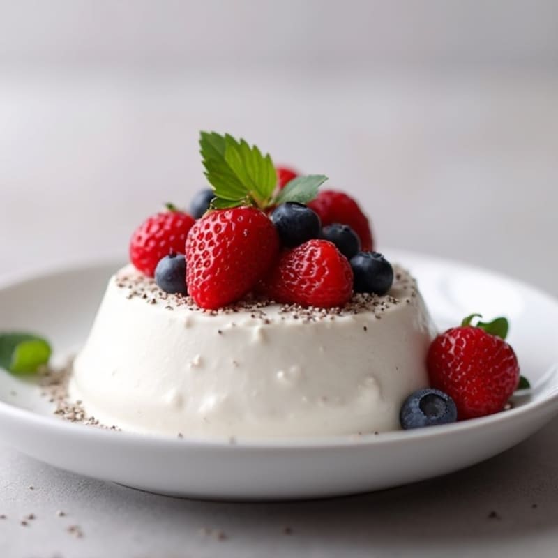 Silky Greek Yogurt Protein Mousse with Berries