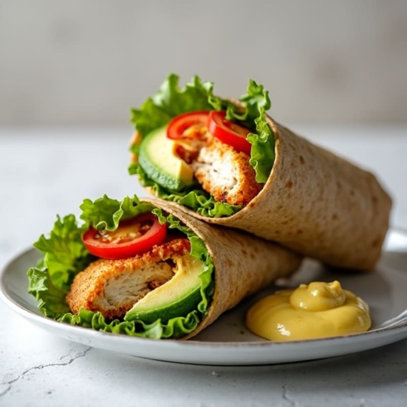 Crispy Grilled Chicken and Fresh Veggie Wrap