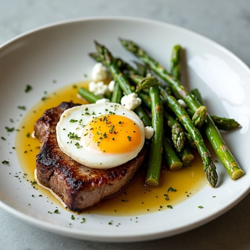Seared Steak with Roasted Asparagus