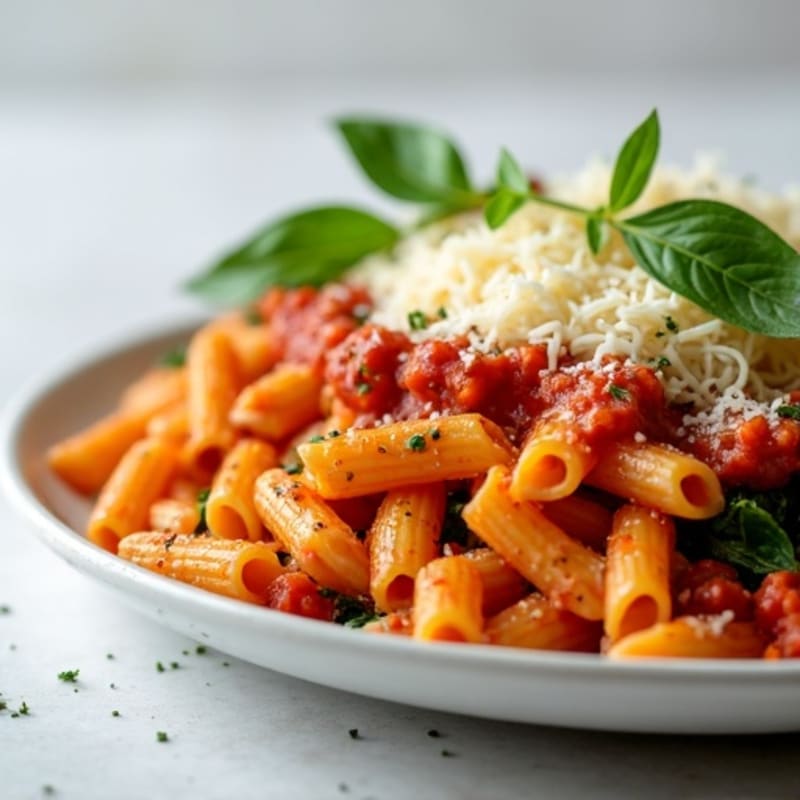 Healthy Baked Ziti with Lean Ground Turkey and Spinach