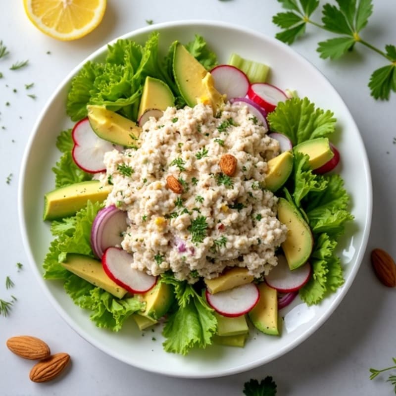 Creamy Lemon Herb Tuna Salad with Crispy Veggies