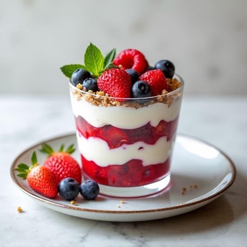 Greek Yogurt Protein Parfait with Mixed Berries
